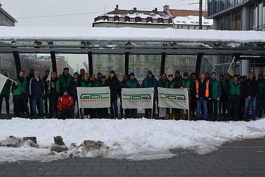 Protestveranstaltung Gruppenfoto